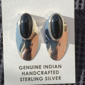 NWOT Black onyx and sterling silver earrings